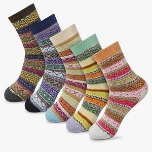 FYC Women Socks Winter - Women - Warm Thick Soft Wool Cozy Crew Socks size 5-9